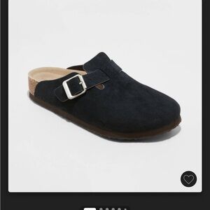 Universal Thread Black Mules with Contoured Footbed
